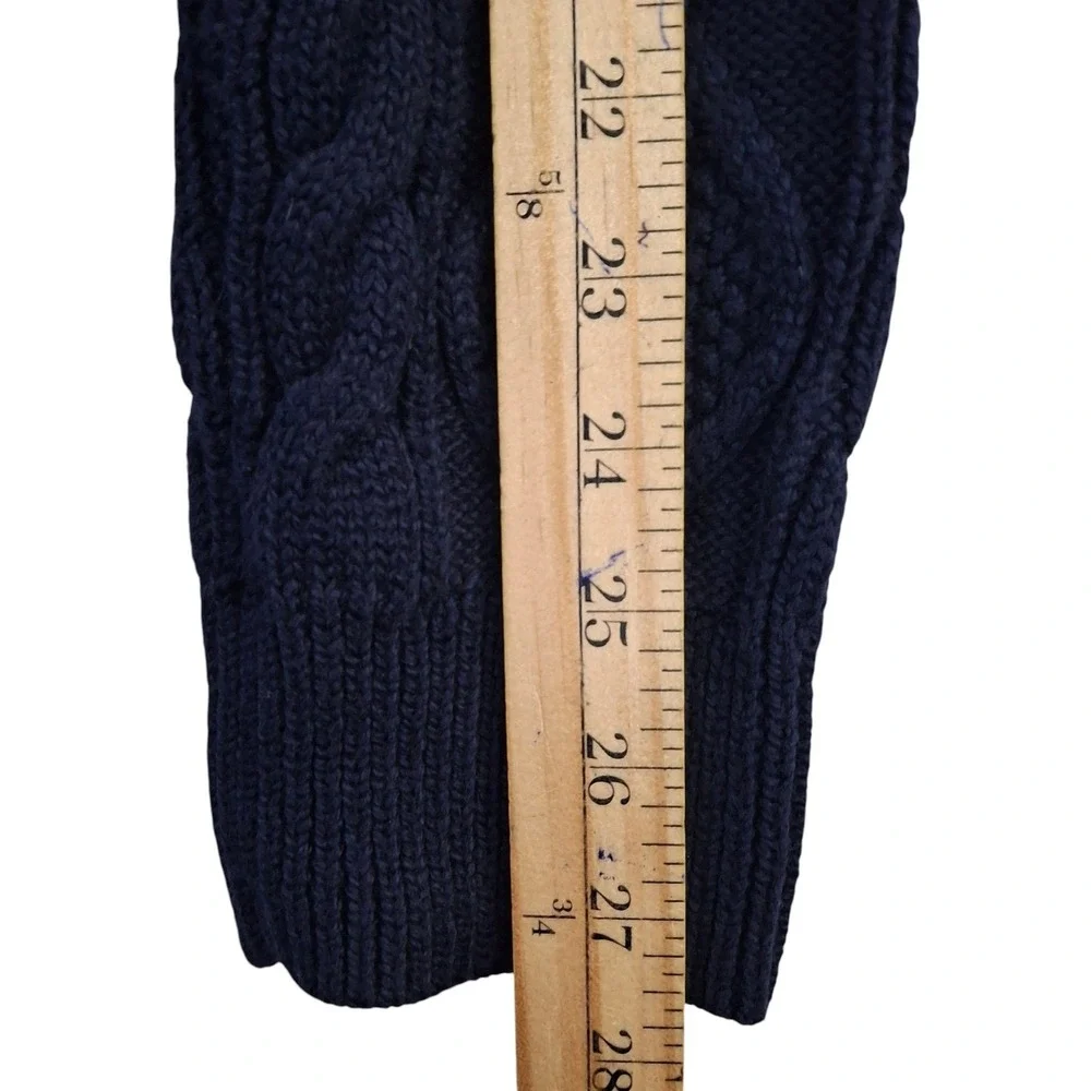 Polo Ralph Lauren Cable Knit Sweater Men's Small Navy Blue Cotton Crewneck S